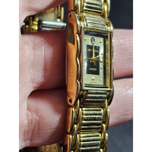 *Sale* Waltham gold tone watch with diamond accent main image 4
